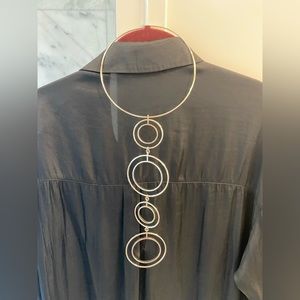 Circle lariat necklace